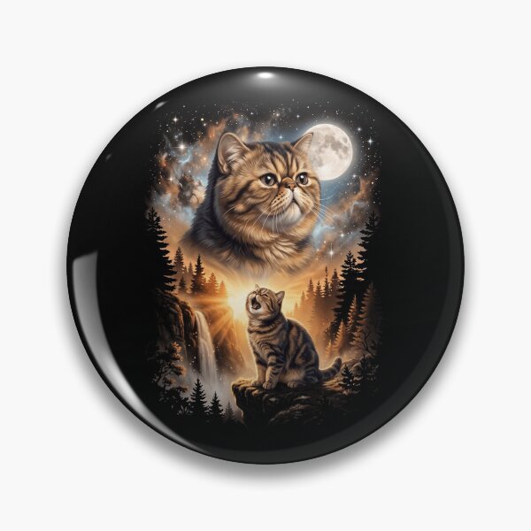Item preview, Exotic Shorthair Howling Moon Art Cat Mom Dad Lover designed and sold by dian-rody-crest.