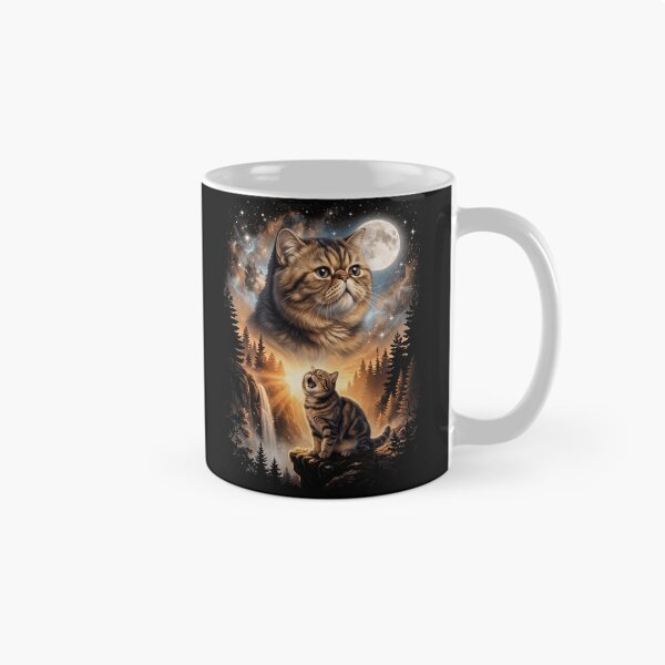 Item preview, Exotic Shorthair Howling Moon Art Cat Mom Dad Lover designed and sold by dian-rody-crest.