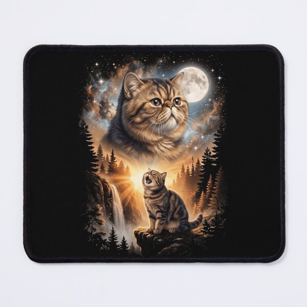 Item preview, Exotic Shorthair Howling Moon Art Cat Mom Dad Lover designed and sold by dian-rody-crest.
