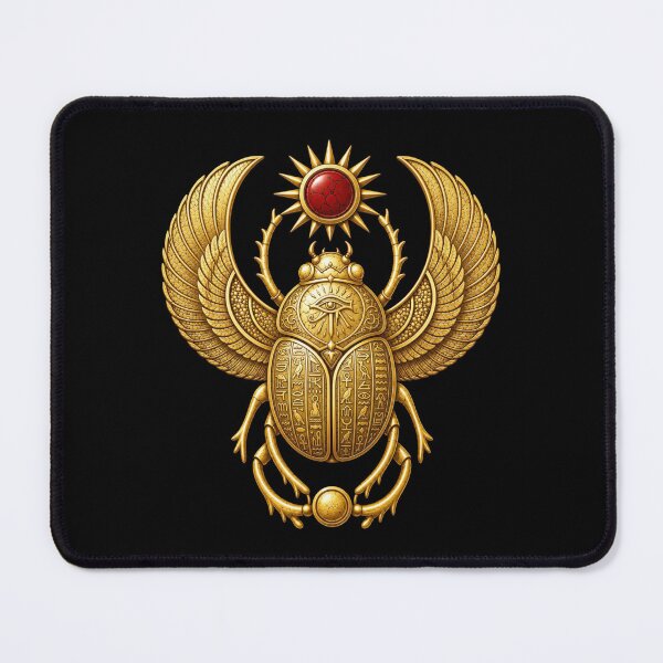 Item preview, Golden Scarab | Ancient Egyptian Hieroglyphics Art designed and sold by Zaru Art Studio.