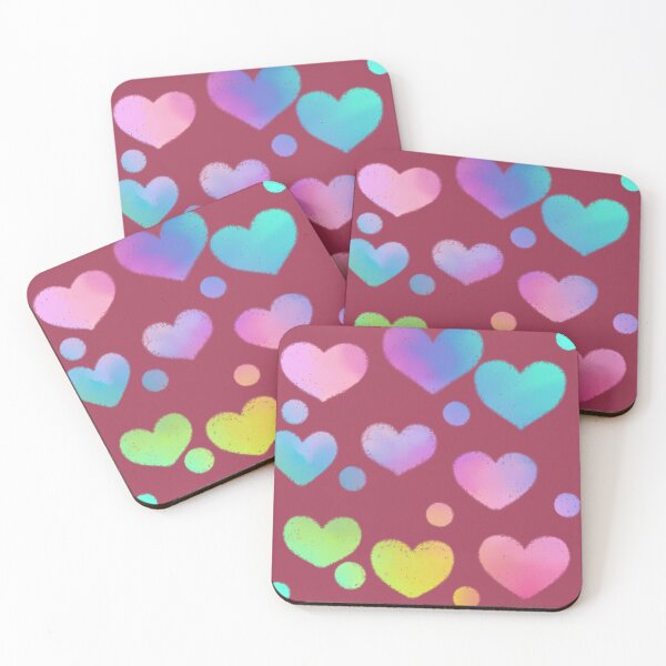 Item preview, Textured Gradient Hearts on Raspberry  designed and sold by JaygiesDesign.
