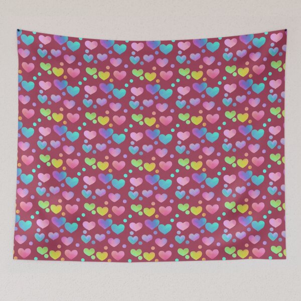 Item preview, Textured Gradient Hearts on Raspberry  designed and sold by JaygiesDesign.