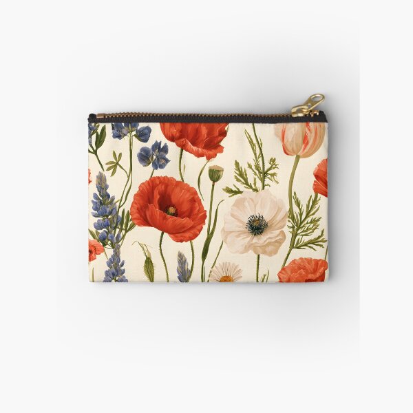 Item preview, Wildflower Meadow Botanical Pattern – Vintage Poppies, Anemones & Lupines Floral Design designed and sold by KAM-KAM-STORE.