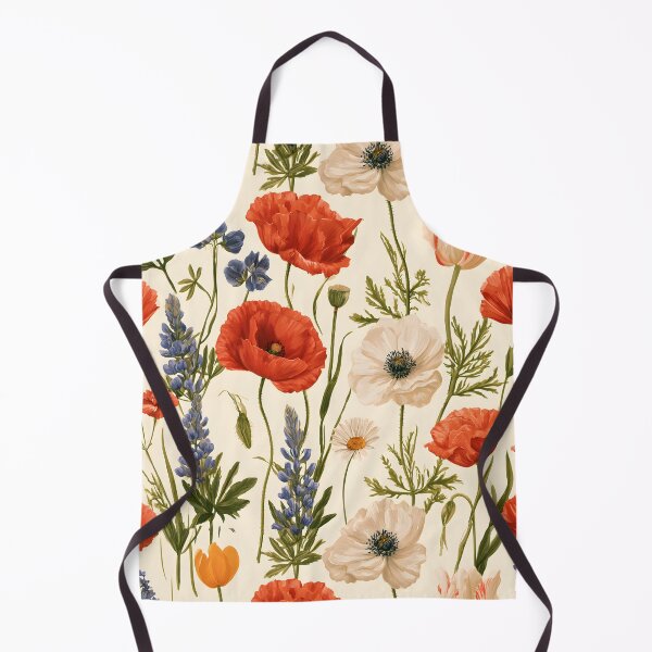 Item preview, Wildflower Meadow Botanical Pattern – Vintage Poppies, Anemones & Lupines Floral Design designed and sold by KAM-KAM-STORE.