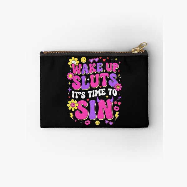 Item preview, Wake Up Sluts It's Time To Sin - Y2K Retro Aesthetic Typography designed and sold by dudelinart.