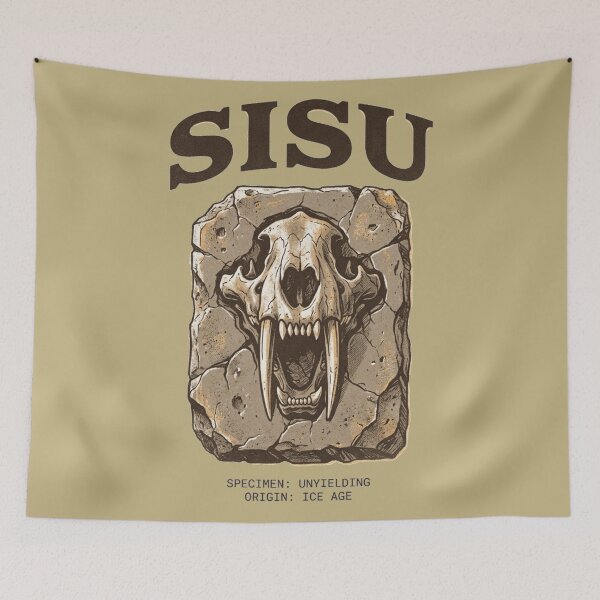 Item preview, SISU Primeval – Saber-Tooth Archival Gym Wear designed and sold by SisuPrintsCo.