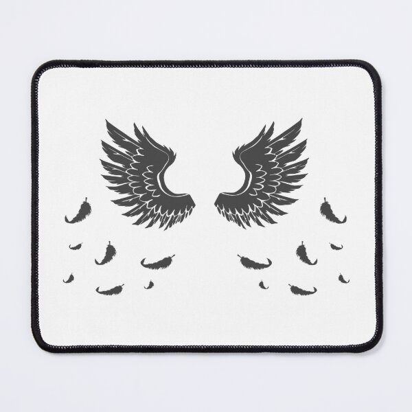 Item preview, Angel wings with down feathers, unisex fantasy outfits, beautiful angel graphics designed and sold by Kirei-Lily.