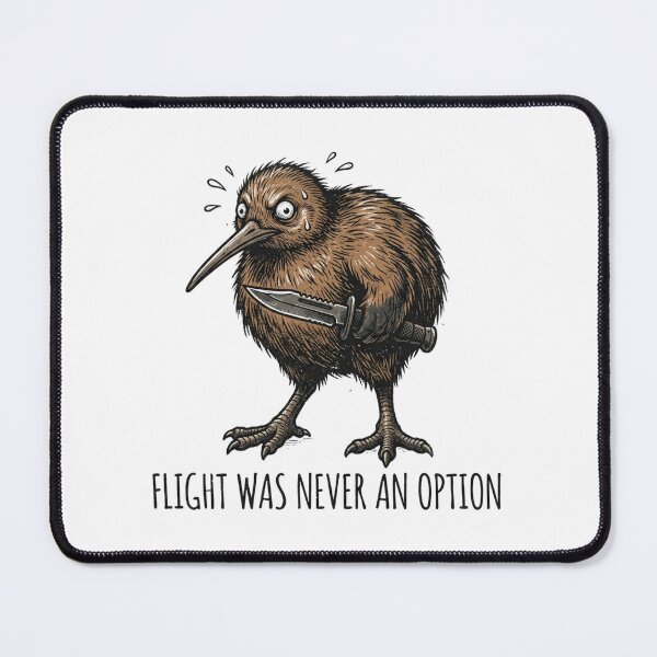 Item preview, Flight Was Never An Option Funny Kiwi Bird Knife Meme designed and sold by raedattia.