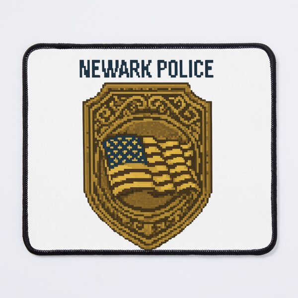Item preview, Newark Police Retro Pixel Art Badge Vintage 8-Bit American Flag Law Enforcement Design designed and sold by pawsome purrfect.
