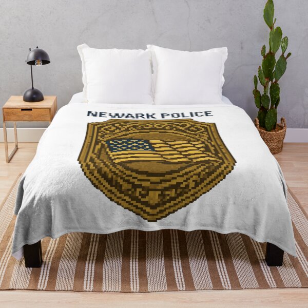 Item preview, Newark Police Retro Pixel Art Badge Vintage 8-Bit American Flag Law Enforcement Design designed and sold by pawsome purrfect.