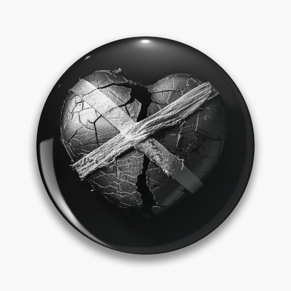 Item preview, Broken Heart Wrapped in Bandages Dark Emotional Healing Art designed and sold by inkoutninja.