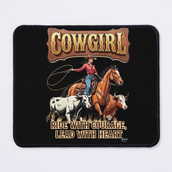 Item preview, COWGIRL: Ride With Courage, Lead With Heart. designed and sold by Gnarly360.