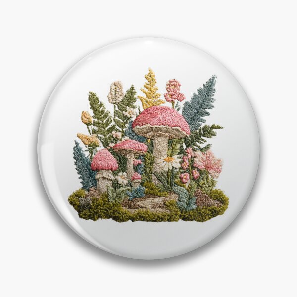 Item preview, Forest Mushroom Embroidery Flora designed and sold by filou designs.