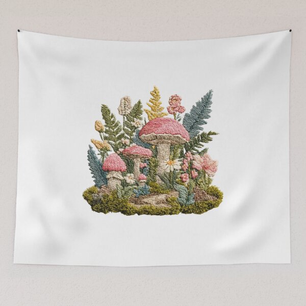Item preview, Forest Mushroom Embroidery Flora designed and sold by filou designs.