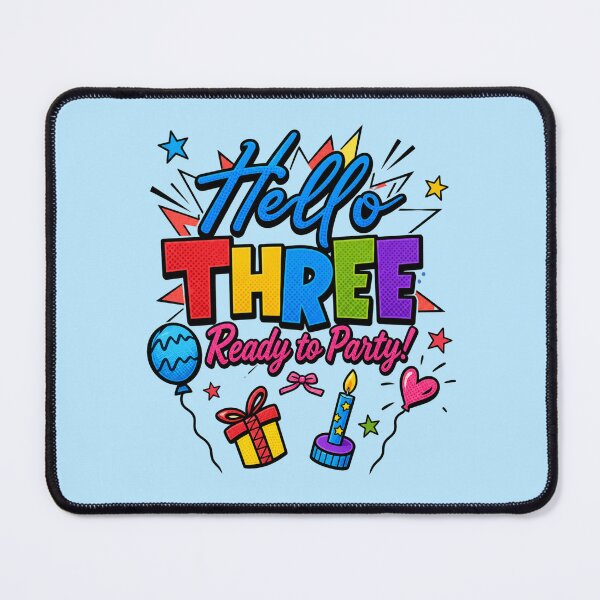 Item preview, Hello Three 3rd Birthday Party Outfit Cute Toddler Birthday Gift designed and sold by illeN-Art-World.