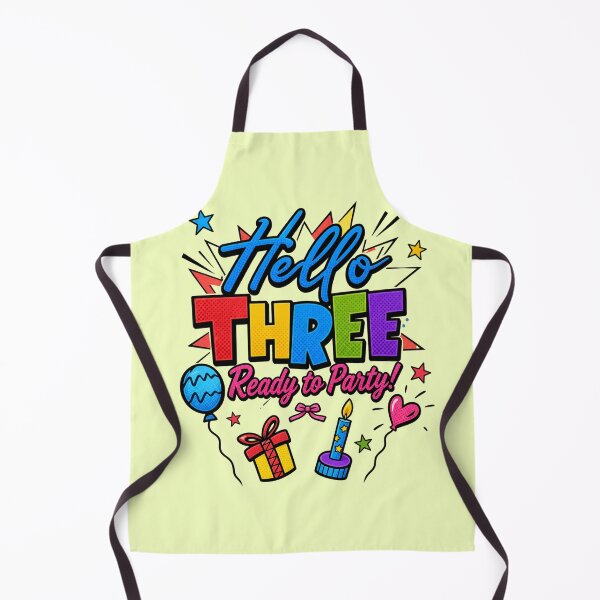 Item preview, Hello Three 3rd Birthday Party Outfit Cute Toddler Birthday Gift designed and sold by illeN-Art-World.