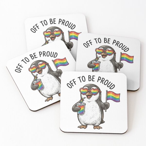 Item preview, Off To Be Proud Cute LGBTQ Penguin Rainbow Flag Heart Sunglasses designed and sold by raedattia.