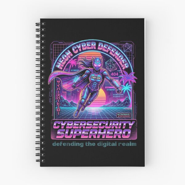 Item preview, Neon Cybersecurity Defender - Retro Synthwave Digital Guardian designed and sold by SidTastic .