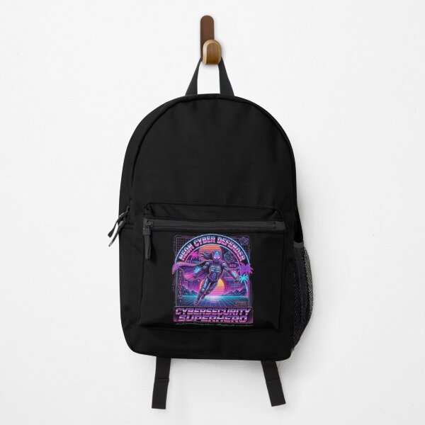 Item preview, Neon Cybersecurity Defender - Retro Synthwave Digital Guardian designed and sold by SidTastic .