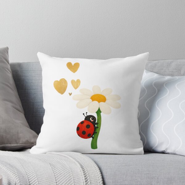 Item preview, Cute Ladybug and Daisy with Golden Hearts designed and sold by KristinaArts.