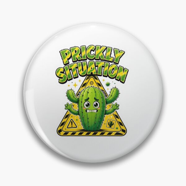 Item preview, Prickly Situation Funny Cactus Sticker designed and sold by Imaginarium of Chaos falcon88 .