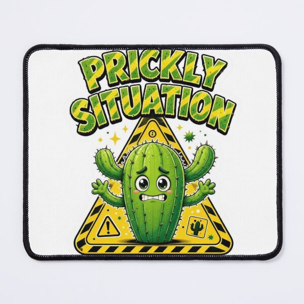 Item preview, Prickly Situation Funny Cactus Sticker designed and sold by Imaginarium of Chaos falcon88 .