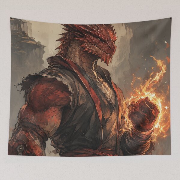 Item preview, DnD Dragonborn Fire-Fist Creature designed and sold by bapupa.