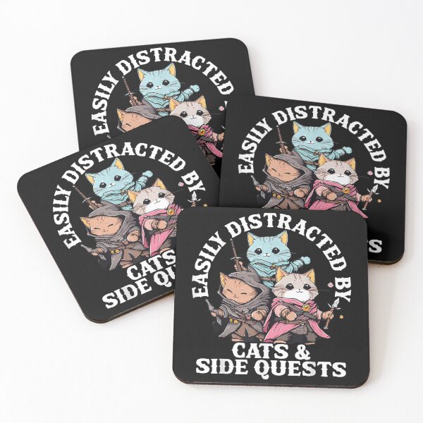 Item preview, Cats Side Quest Distracted Tabletop Funny Men Women Kids Dad  designed and sold by KorulaxTor.