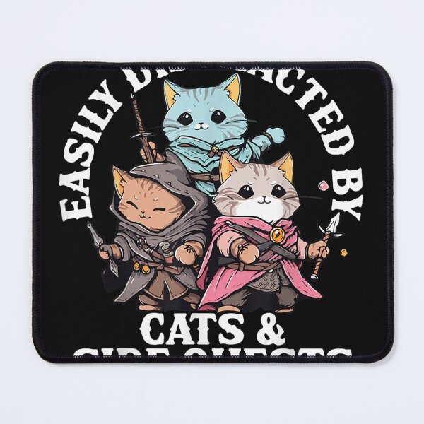 Item preview, Cats Side Quest Distracted Tabletop Funny Men Women Kids Dad designed and sold by KorulaxTor.