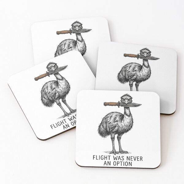 Item preview, Flight Was Never An Option Funny Emu Bird With Knife Meme designed and sold by raedattia.