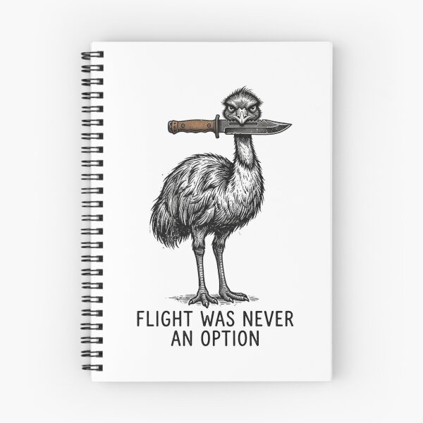 Item preview, Flight Was Never An Option Funny Emu Bird With Knife Meme designed and sold by raedattia.