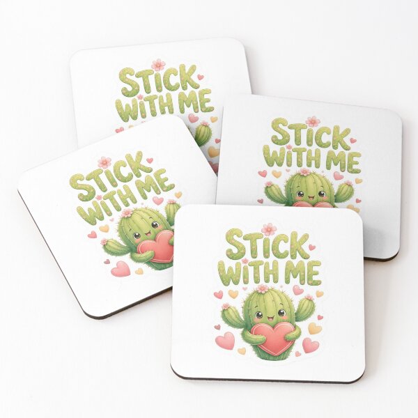 Item preview, Stick With Me Cute Cactus Sticker designed and sold by Imaginarium of Chaos falcon88 .