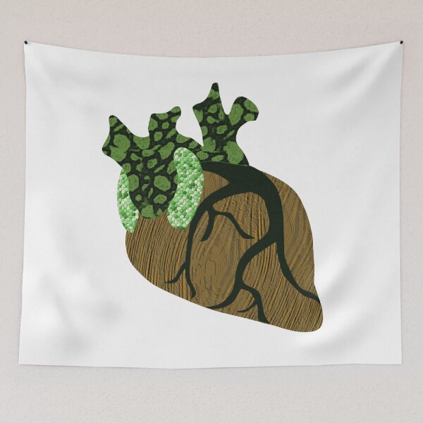 Item preview, anatomical heart nature pattern, conservation, nature people designed and sold by Kirei-Lily.
