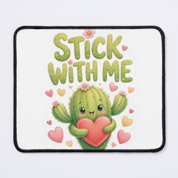 Item preview, Stick With Me Cute Cactus Sticker designed and sold by Imaginarium of Chaos falcon88 .