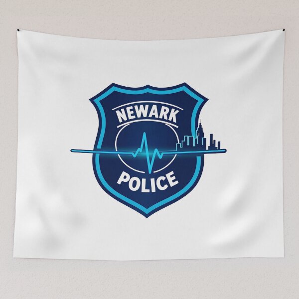 Item preview, Newark Police Heartbeat Badge T-Shirt, Cop Lover Gift, Thin Blue Line Graphic Tee designed and sold by pawsome purrfect.