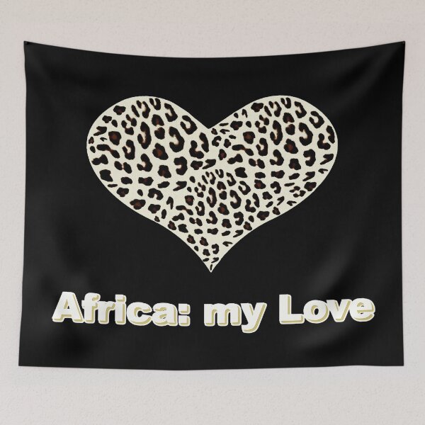 Artikelvorschau, Herzmotiv mit Leopardenmuster, my love, afrikanische Raubkatze, sprüche afrikanisch entworfen und verkauft von Kirei-Lily.