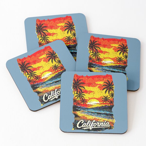 Item preview, California Beach Sunset | Vintage Retro Palm Tree Poster designed and sold by AstronautMerch.