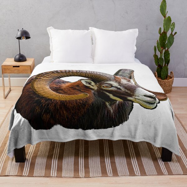 Item preview, Mouflon head, sheep head, wild sheep, animal shirts for men designed and sold by Kirei-Lily.