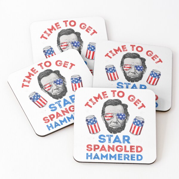 Item preview, Abe Lincoln 4th Of July Time To Get Star Spangled Hammered  for Women Men designed and sold by KorulaxTor.