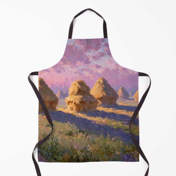 Item preview, Impressionist Landscape - Haystacks Sunset designed and sold by Late Theory.