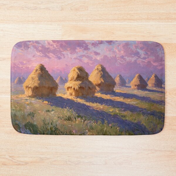 Item preview, Impressionist Landscape - Haystacks Sunset designed and sold by Late Theory.