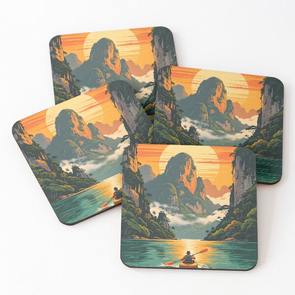 Item preview, Khao Sok Lake Thailand Kayak Adventures – Retro Sunset Series designed and sold by Spirit of Siam.