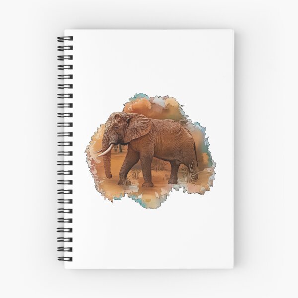 Item preview, Elephant cow in the desert dust, elephant lover, Africa fan designed and sold by Kirei-Lily.