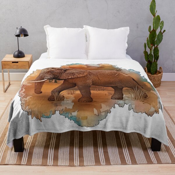 Item preview, Elephant cow in the desert dust, elephant lover, Africa fan designed and sold by Kirei-Lily.