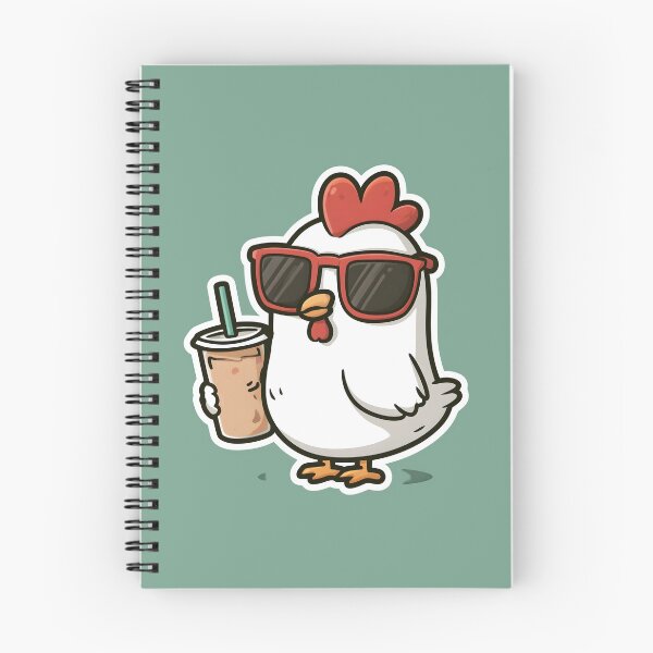 Item preview, Iced Coffee Hen Kawaii, Gifts For Coffee Lovers designed and sold by Lina Caro.