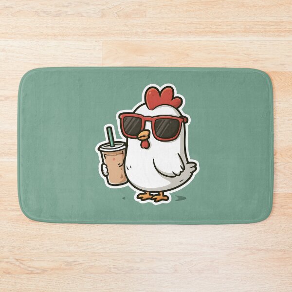 Item preview, Iced Coffee Hen Kawaii, Gifts For Coffee Lovers designed and sold by Lina Caro.