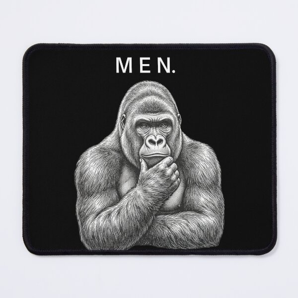 Item preview, Men Thinking Gorilla Meme Silverback Ape Funny Philosophy designed and sold by raedattia.