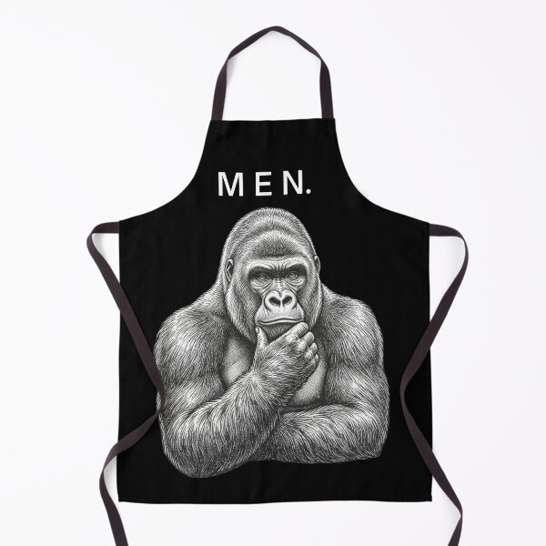 Item preview, Men Thinking Gorilla Meme Silverback Ape Funny Philosophy designed and sold by raedattia.