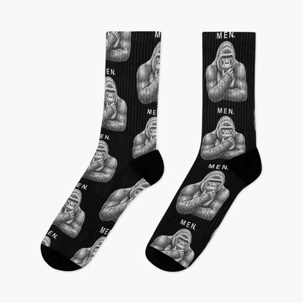 Item preview, Men Thinking Gorilla Meme Silverback Ape Funny Philosophy designed and sold by raedattia.