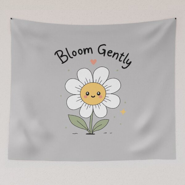 Item preview, Bloom Gently - Cute Smiling Daisy Minimalist Flower Illustration designed and sold by FennyWijayaMomo.